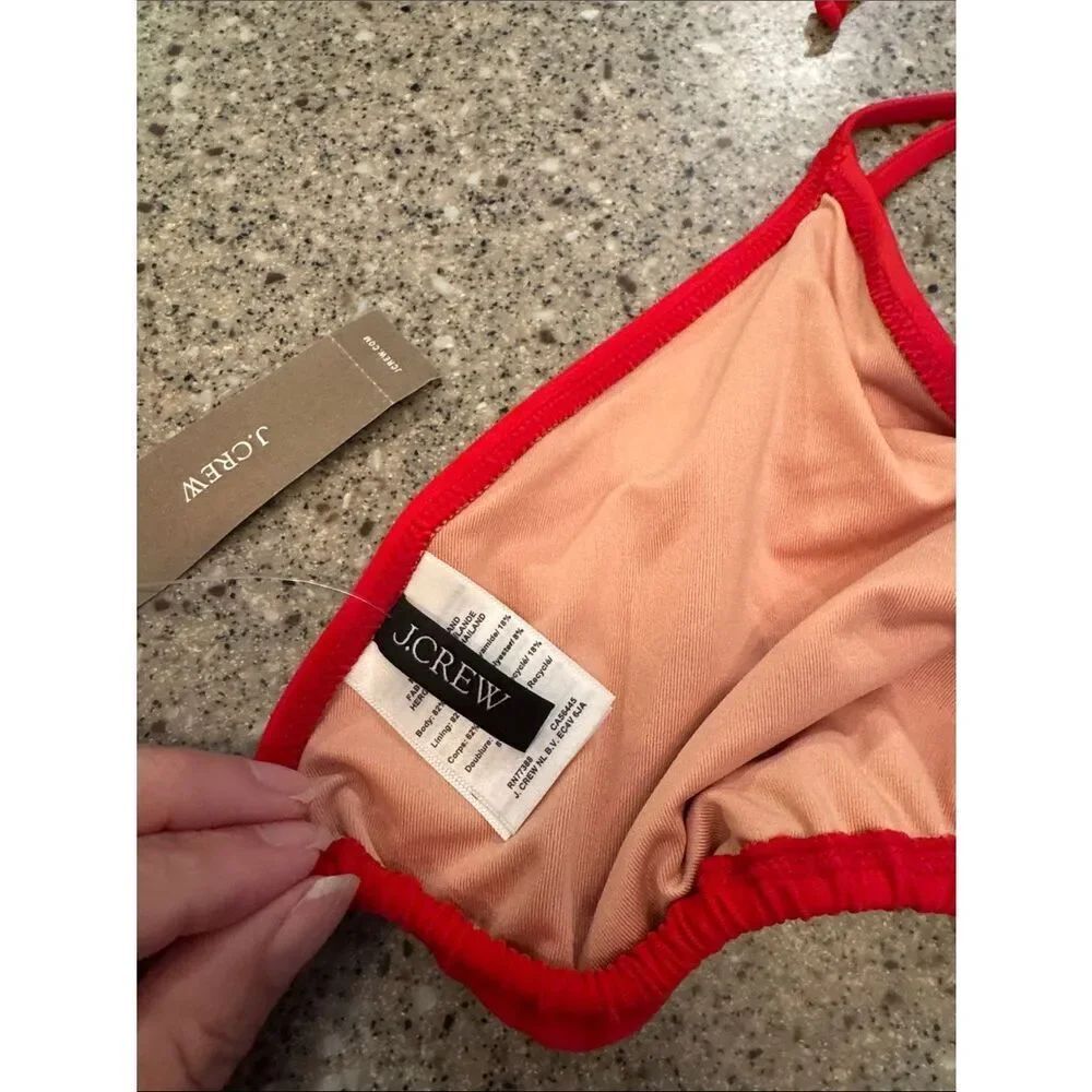 J. CREW Perfect String Bikini Top *NEW* - Picture 5 of 6
